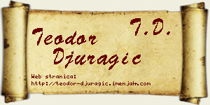 Teodor Đuragić vizit kartica